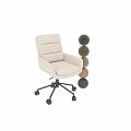Modern Office Desk And Chair Set With Adjustable Rolling Seats In Multiple Colors
