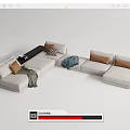 Modern Multiplayer Sofa 3d model