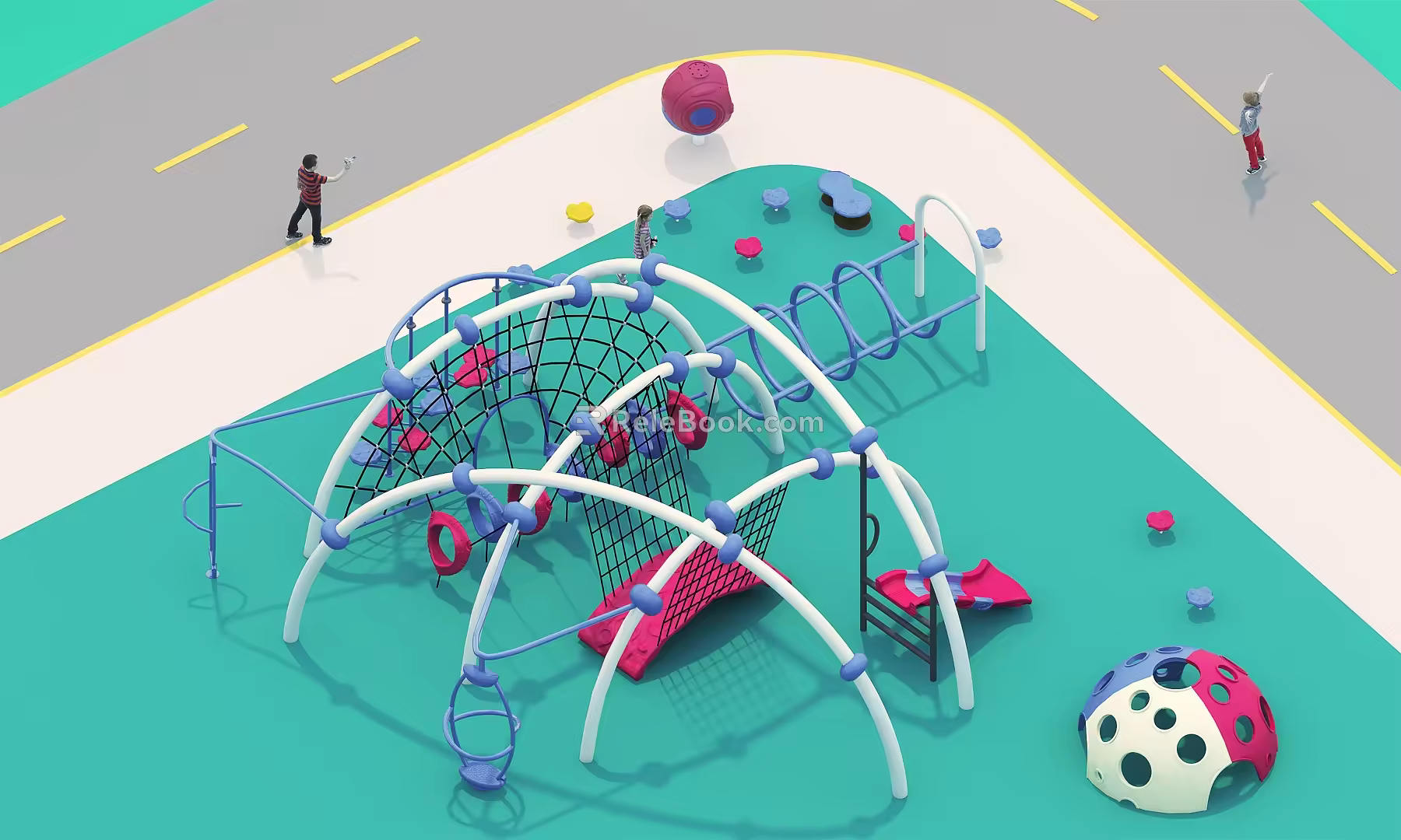 Modern Amusement Equipment Climbing Game Rack 3d model
