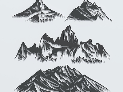 mountain silhouette mountain silhouette mountain silhouette model