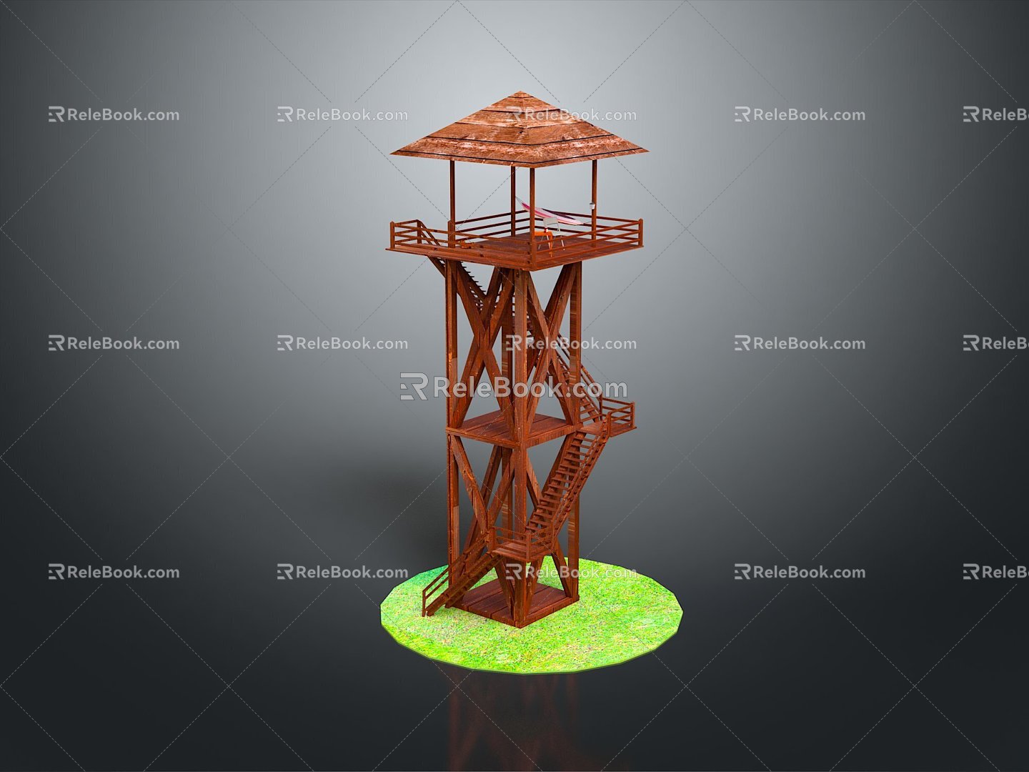 Tower defense sentry tower tower air defense watchtower observatory observatory observatory tower loft 3d model