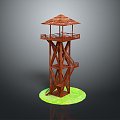 Tower defense sentry tower tower air defense watchtower observatory observatory observatory tower loft 3d model