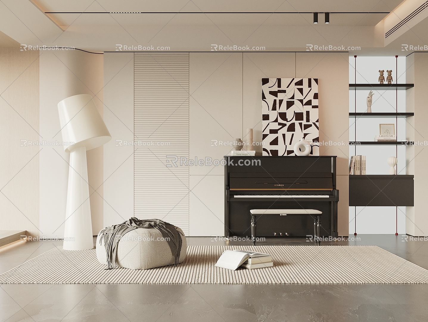 Modern Piano 3d model