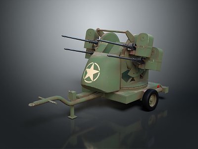 Turret Machine Gun Heavy Machine Gun Turret Sci-fi Tower Defense Game Tower Defense Sci-fi Turret Game Turret 3d model