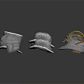 Medieval Silver Metal Helmets Collection With Various Designs And Decorative Styles