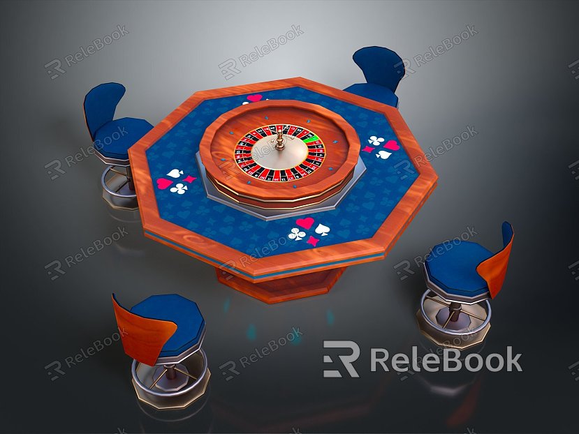 Roulette table gambling table gambling equipment items model