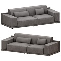 Ha modern double sofa 18 3d model