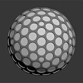 Modern Metal Sphere Ceiling Light With Circular Cutouts And Reflective Design 3d model
