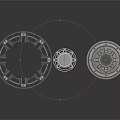 Intricate Geometric Circular Components With Patterned Designs And Structured Edges