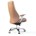 Tan Office Chair With Diamond Quilted Design Silver Armrests And Metal Base
