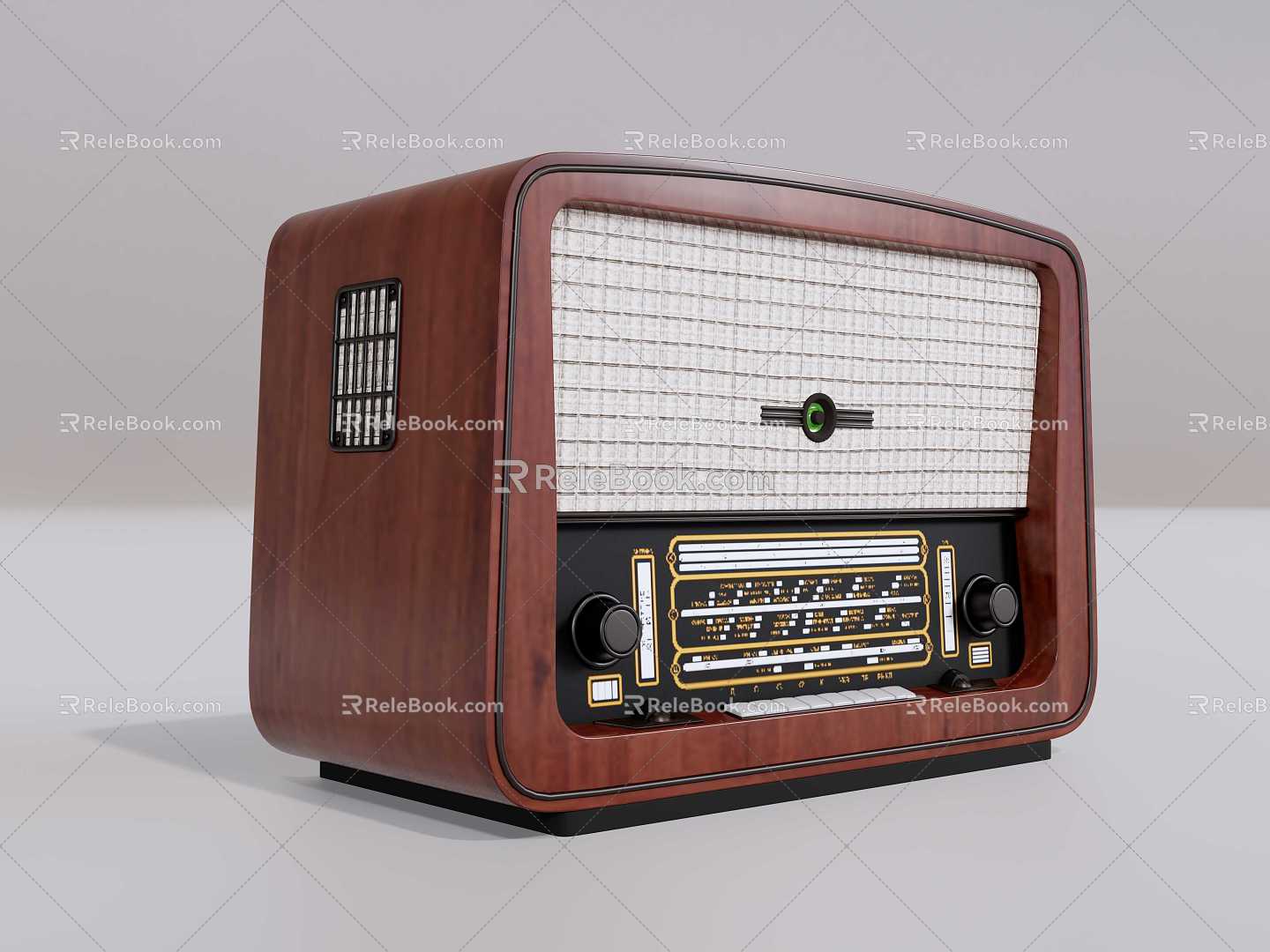 vintage radio radio cash register 3d model