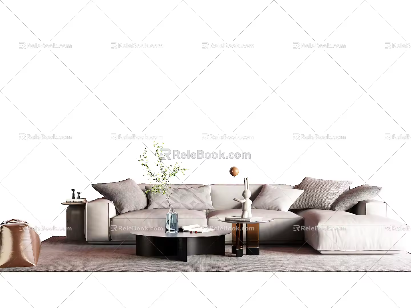 Modern corner sofa 3d model