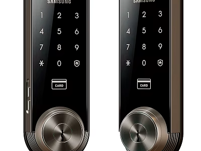 Samsung Smart Door Handle Featuring Numeric Keypad And Card Reader 3d model