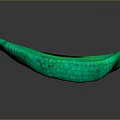 Reptilian Eye With Green Textured Scales Orange Iris And Black Pupil