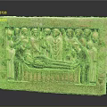 Medieval Stone Carved Relief Panel With Historical Figures And Mourning Scene