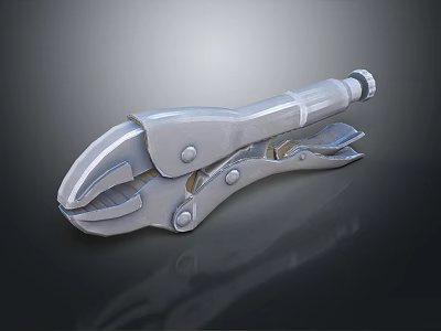 Durable Locking Pliers Hardware Tool With Adjustable Grip And Metal Construction 3d model