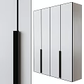 Modern White Wardrobe Design With Sleek Black Lines And Minimalist Styling
