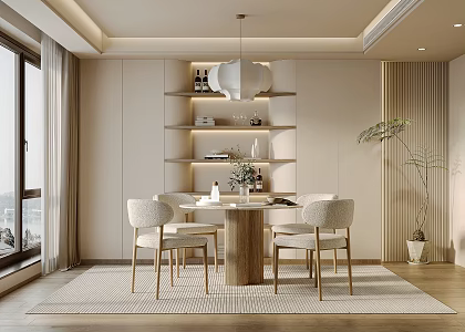 Quiet Restaurant Home Restaurant 3d model