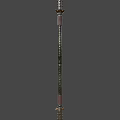 Intricate Copper And Black Metal Sword With Lotus Shaped Ornaments And Ornate Carvings