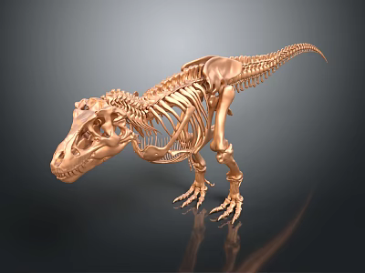 Golden Skeleton Model As Medical Device For Anatomical Education And Training Purposes 3d model