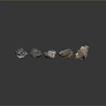 Natural Stone Samples Collection Featuring Various Textures And Colorful Surfaces 3d model