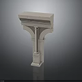 Classical Architectural Column Structure With Stone Base Ornate Capital And Decorative Details