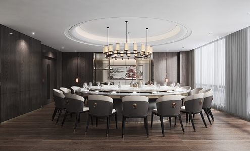 New Chinese Private Room Restaurant Private Room 3d model