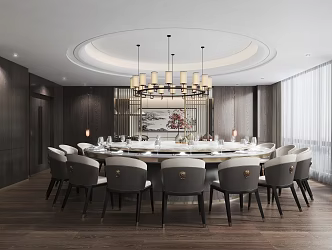 New Chinese Private Room Restaurant Private Room 3d model