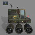 Planetary Exploration Rover Featuring Solar Panels Large Wheels And Headlights