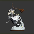 Female Elf Cartoon Witch Magic Witch Magic Girl Magician Elf Mage Warlock Wizard 3d model