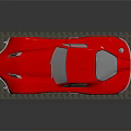 Red Sports Car With Sleek Design And Shiny Exterior On Reflective Surface