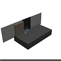 All in One Machine With Interactive Blue Touch Screen And Modern White Stand