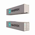 Industrial Maersk Shipping Containers With Open And Closed Door Designs