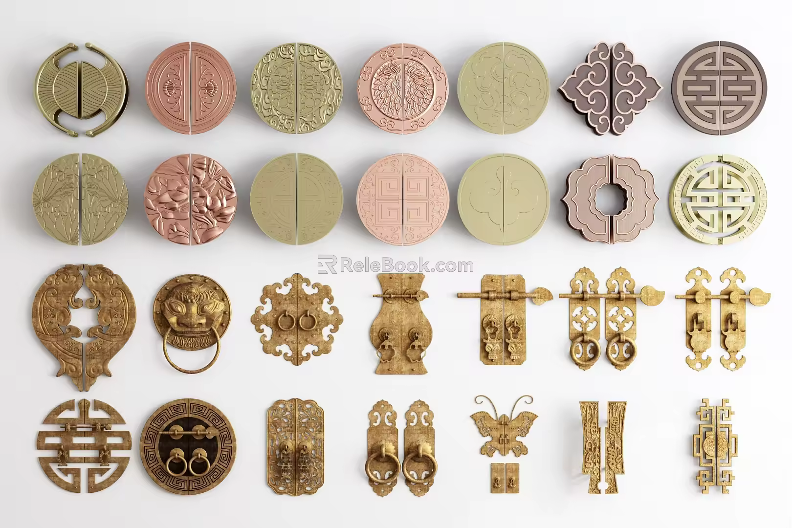 Chinese hardware components 3d model