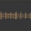 Minimalist Copper L shaped Bridge Structure With Railing And Supporting Columns Design