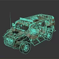 Military Vehicle With Camouflage Paint Armored Design Roof Lights And Off Road Tires