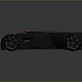 Black Futuristic Concept Car With Sleek Aerodynamic Body And Red Accent Lines