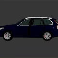 Blue SUV Model Car with Open Doors Green Transparent Roof and Front Grille