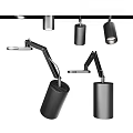 Modern Downlights and Spotlights Adjustable Arm Directional Lighting Black Metal Fixtures