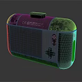 Black Camouflage Portable Handheld Game Console With Carbon Fiber Texture And Screen