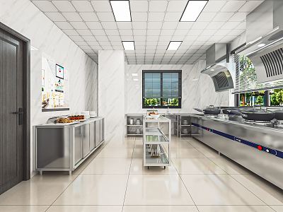 Modern Kitchen Catering Kitchen Hotel Kitchen Central Kitchen Commercial Kitchen 3d model