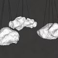 Clouds Light Smoke Fog Lamp Simple Chandelier Clouds Sales Office Chandelier Clouds Artwork Cyber Celebrant White Clouds Hit Clouds Artwork 3d model