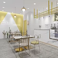Modern Milk Tea Shop 3d model