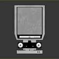 Display Screen Device With Base And Control Knobs Design Structure