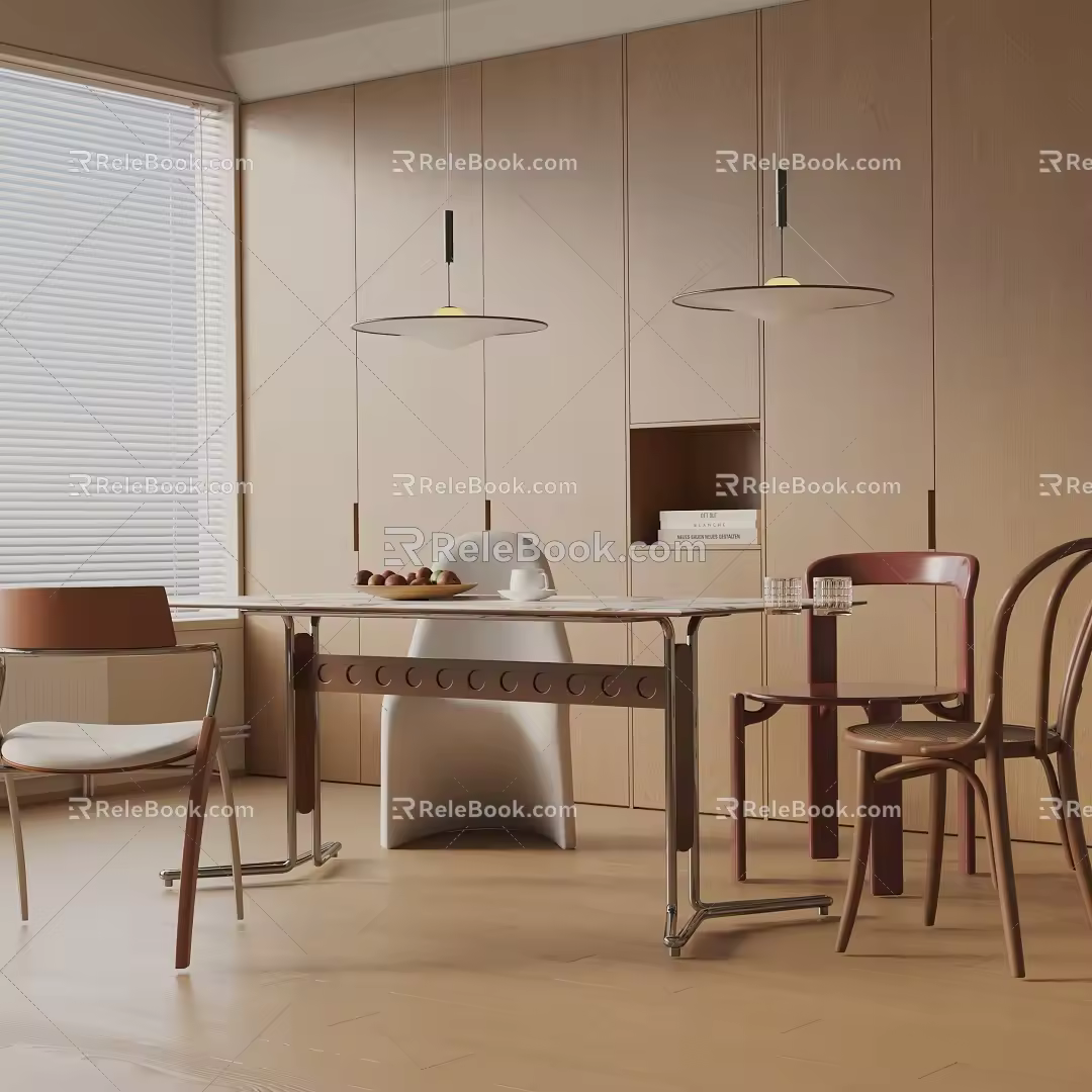 Modern table combination 3d model