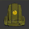 Yellow Backpack with Smiley Face Design for Daily Use and Everyday Activities