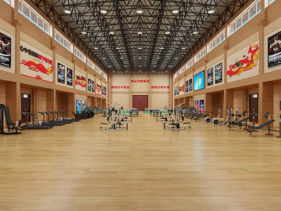 modern gymnasium 3d model
