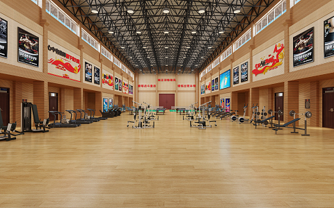 modern gymnasium 3d model