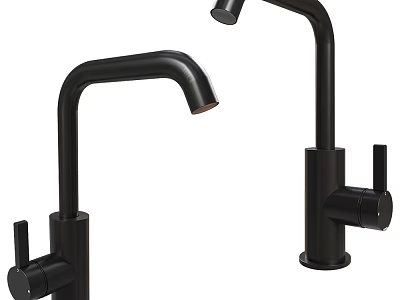 Modern Black Kitchen Faucets With High Arc Spout And Single Handle Sleek Design 3d model