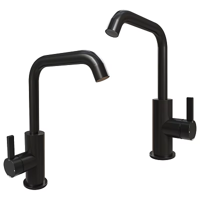 Modern Black Kitchen Faucets With High Arc Spout And Single Handle Sleek Design 3d model